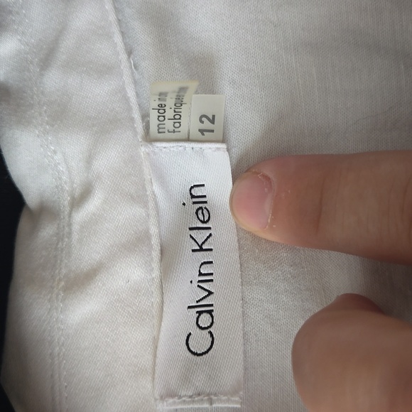 Calvin Klein Shirt dress with lace cotton lace front. Women size 12 - Picture 2 of 10